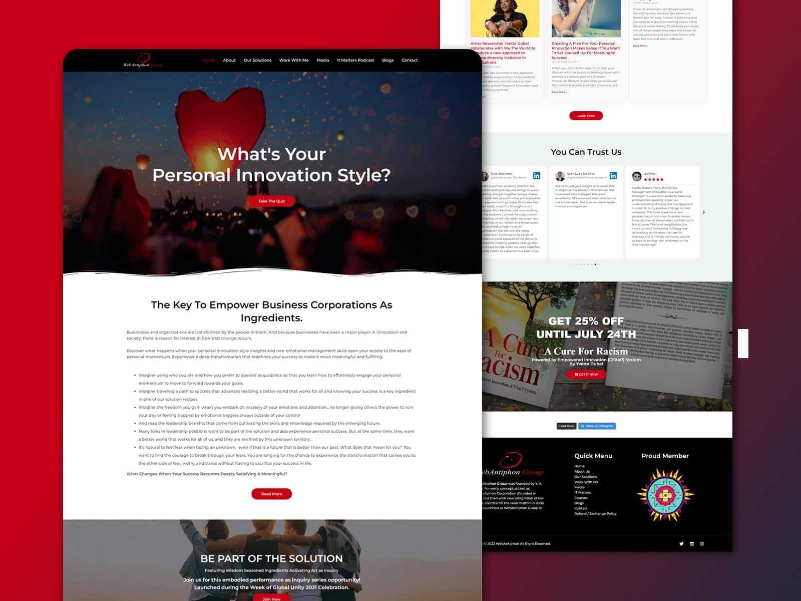 Web Antiphon Personal Branding Website Design