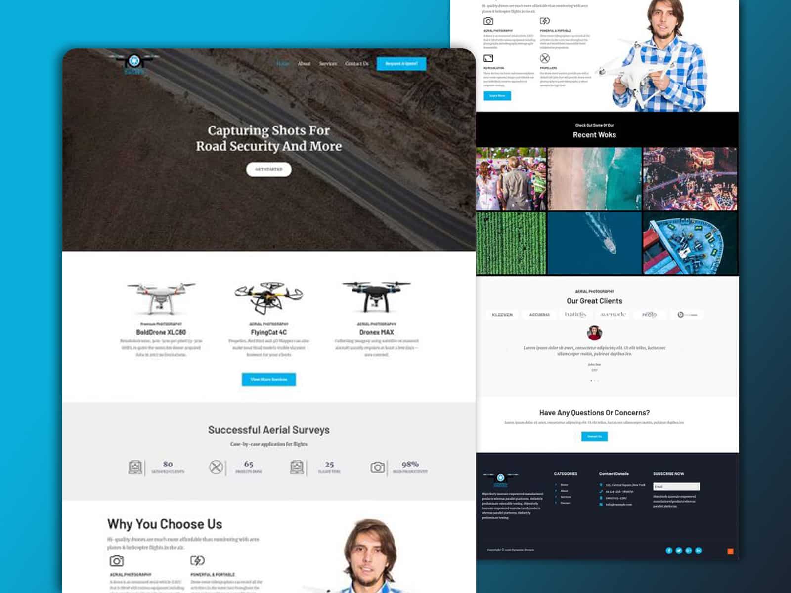 Drone Photography Website Design For Dynamic Drones