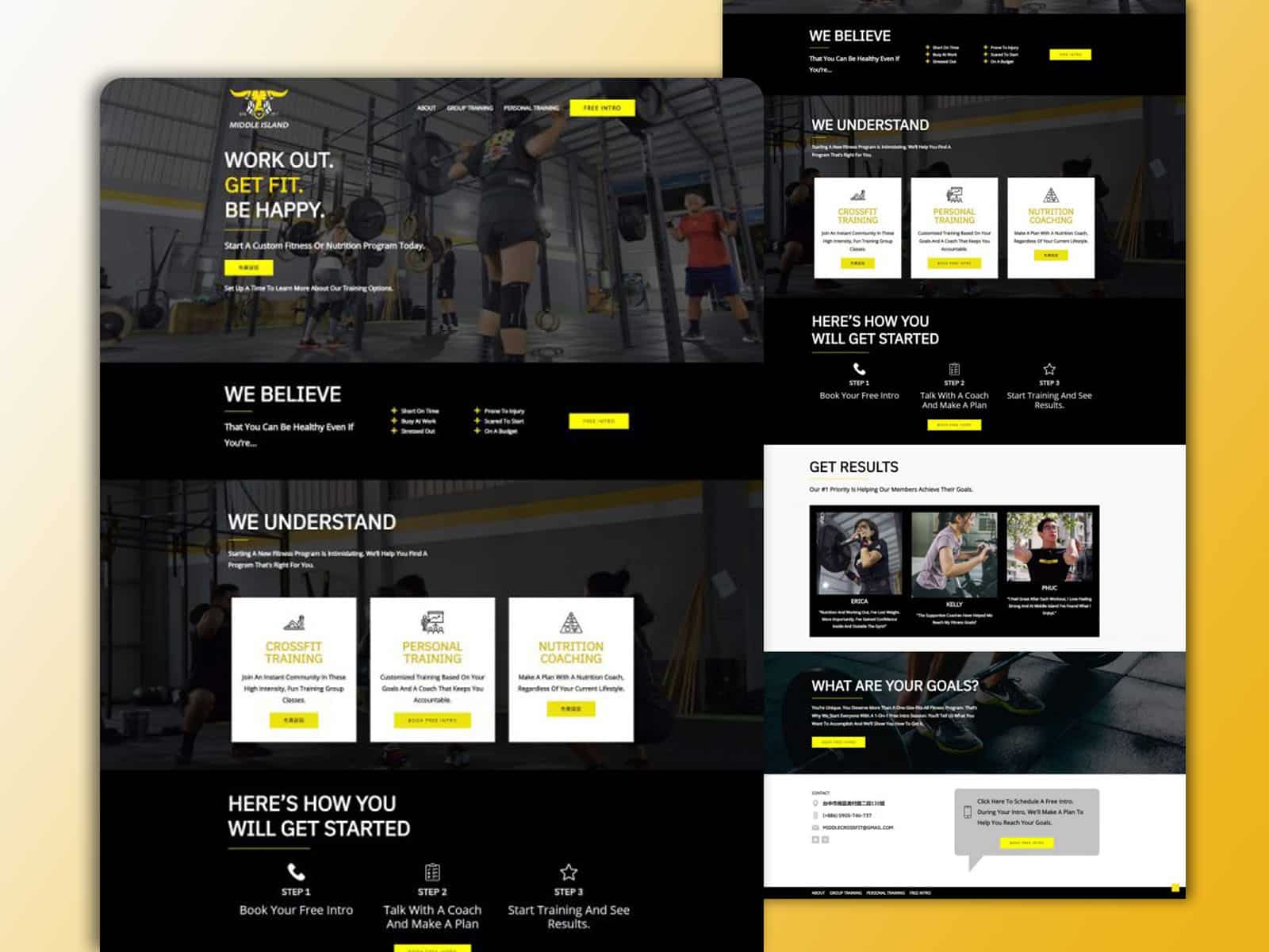 Middle Island Health and Fitness Website Design