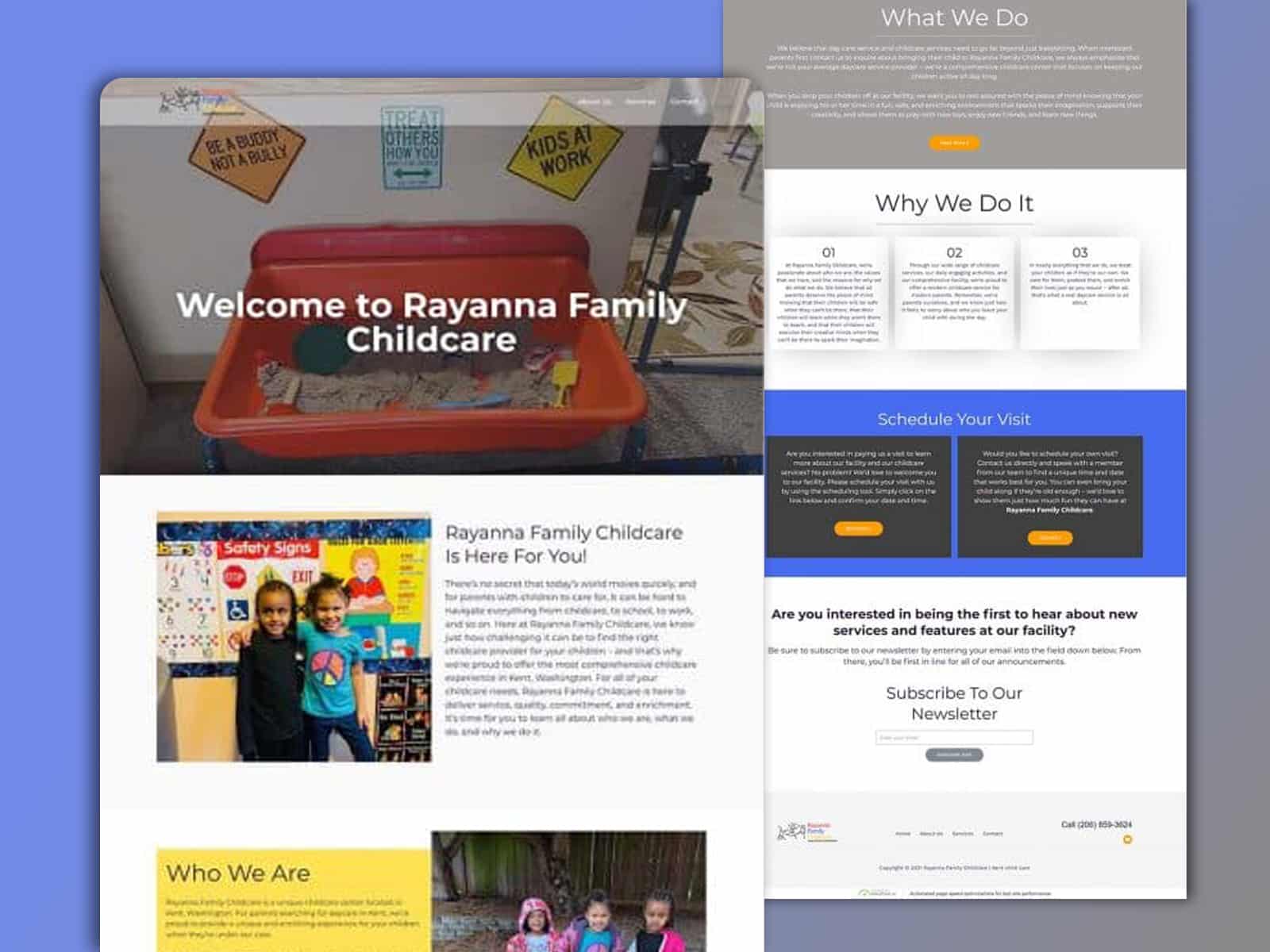 Rayanna Family ChildCare Website Design