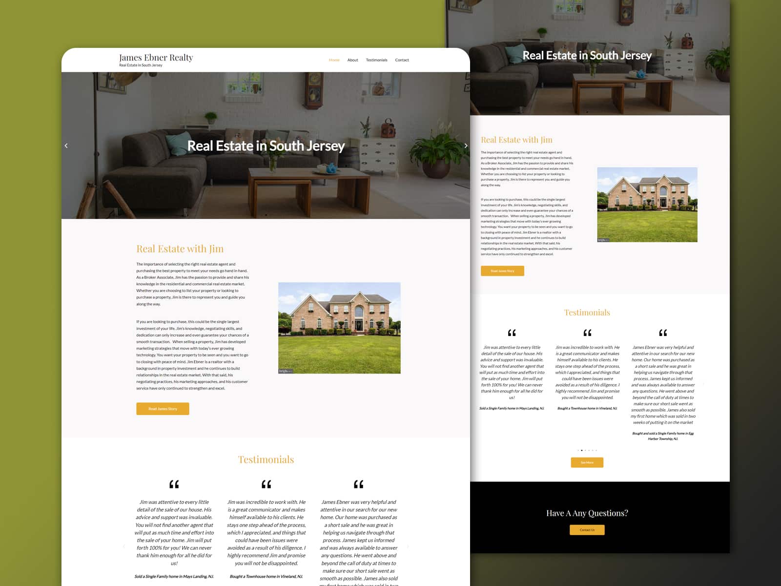 Real Estate Website Redesign For James Ebner