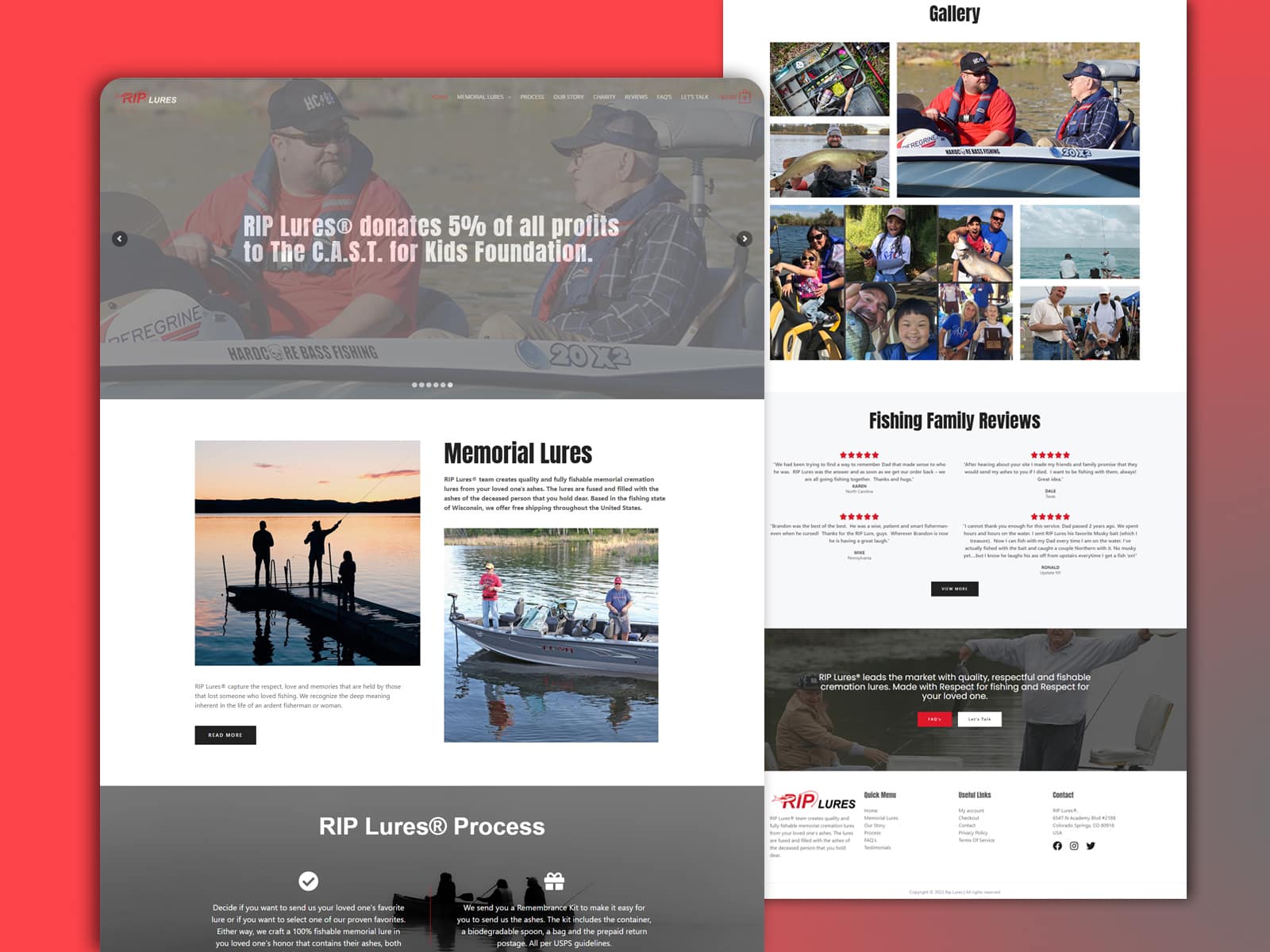 Riplures Fishing Website Design