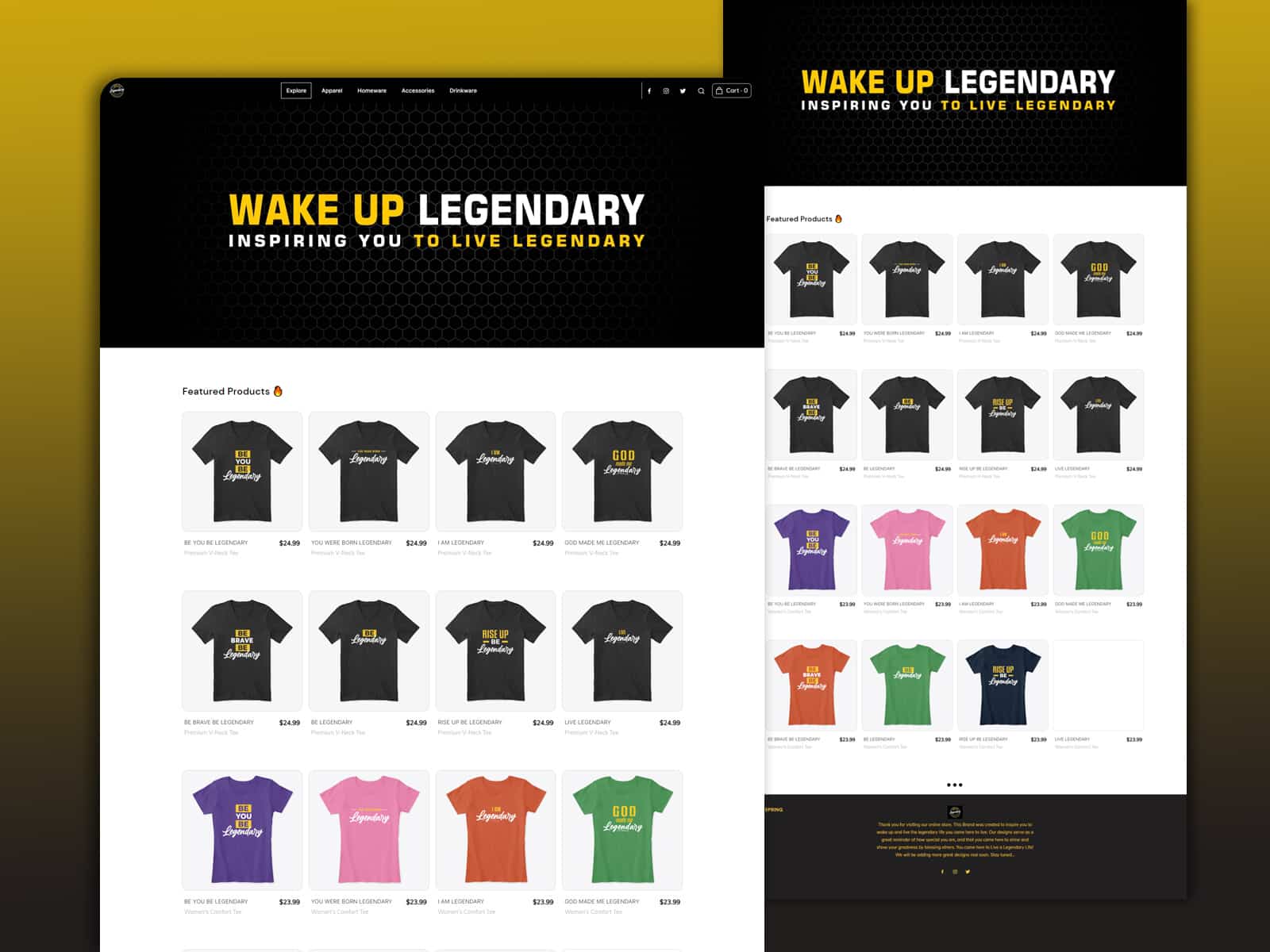 Wake Up Legendary Ecommerce Website Development