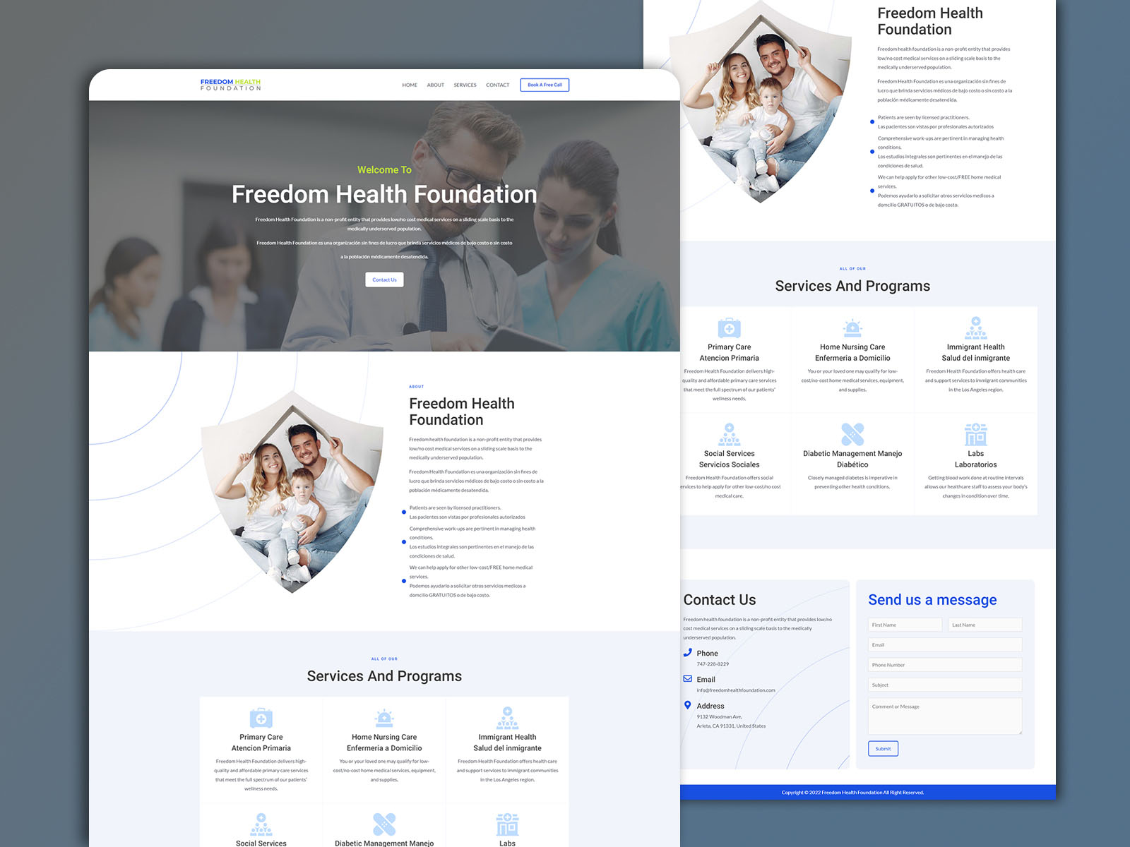 Medical Website Design For Freedom Health Foundation