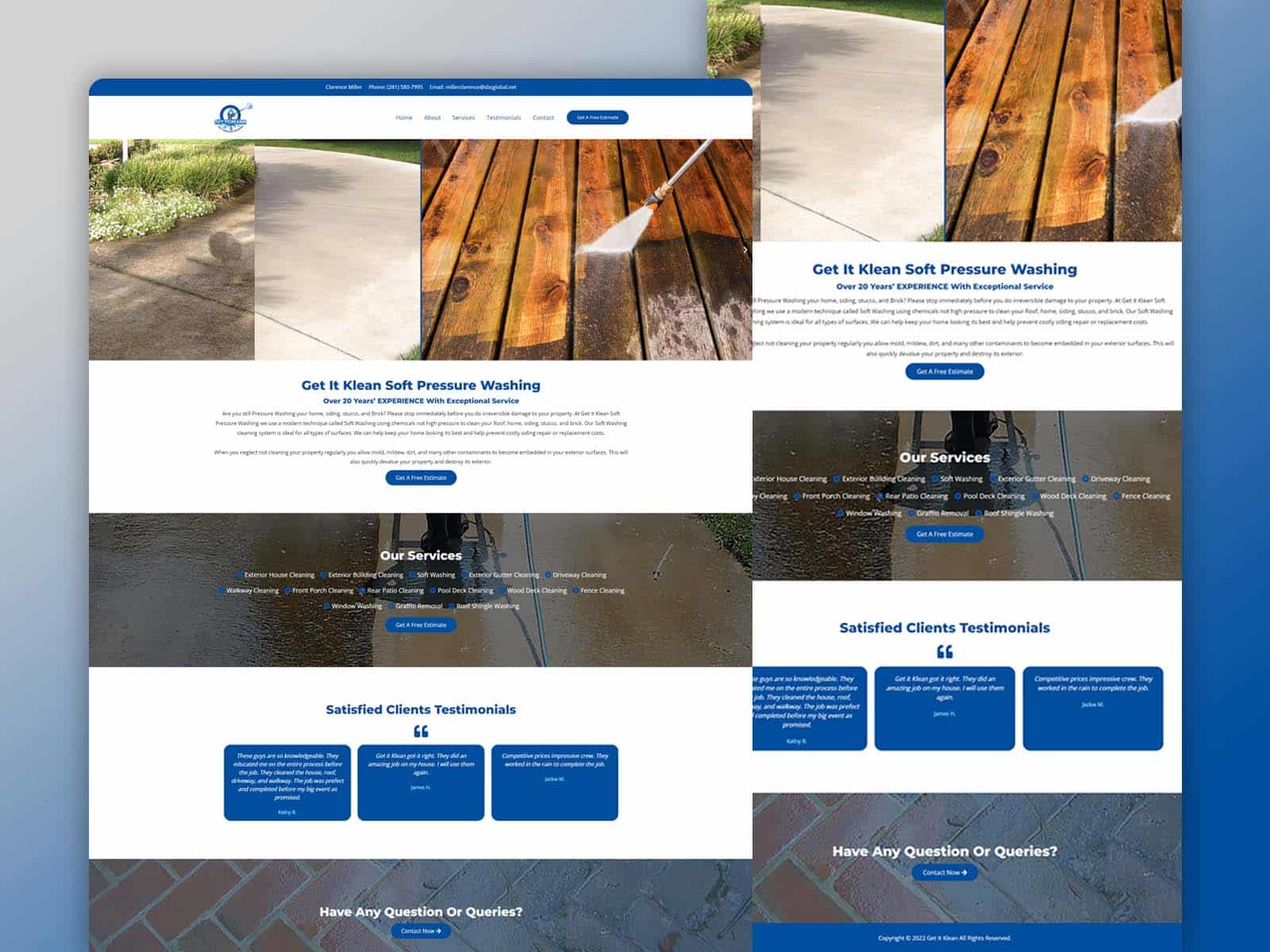 Cleaning Website Design For Get It Klean