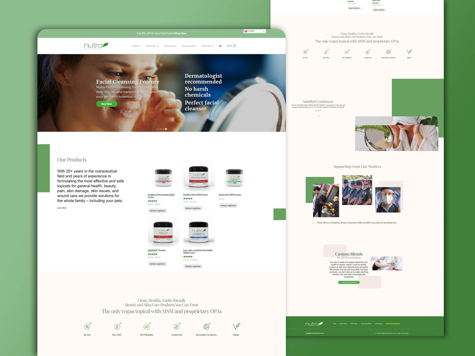 Beauty Product e-Commerce Website Design For Nutra Health