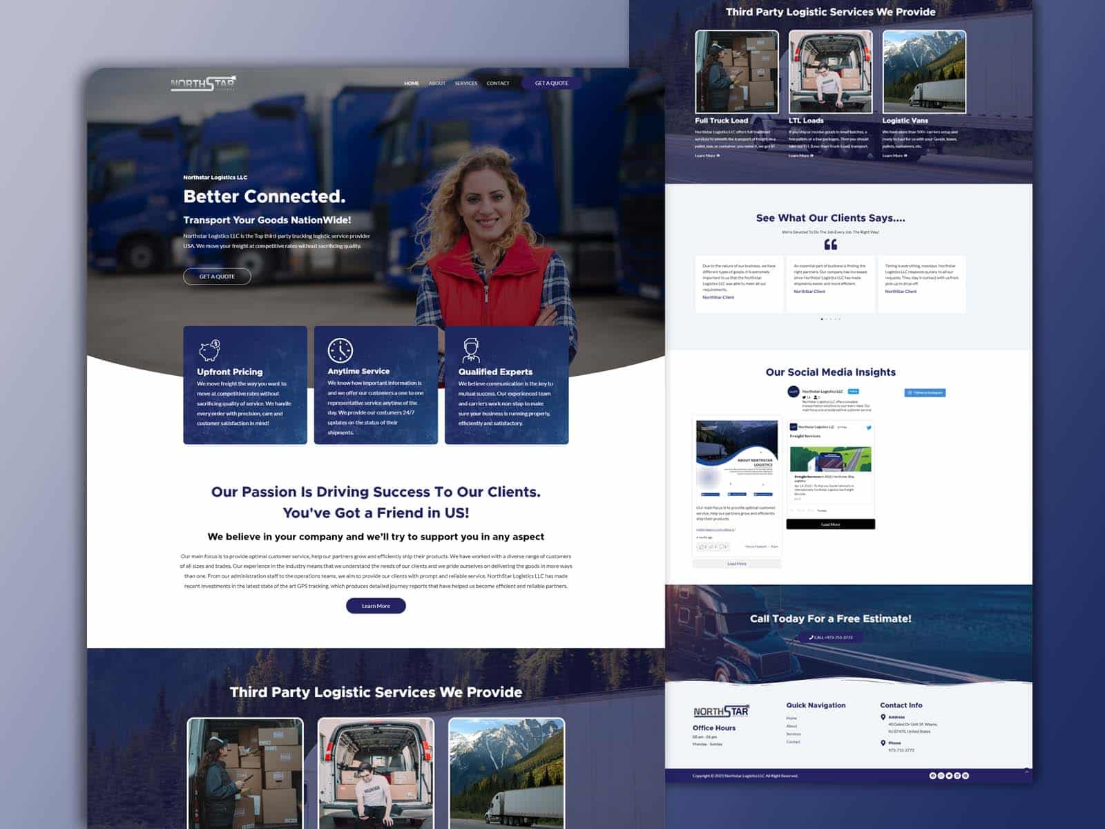 Transport Website Design For Nothstar Logistics