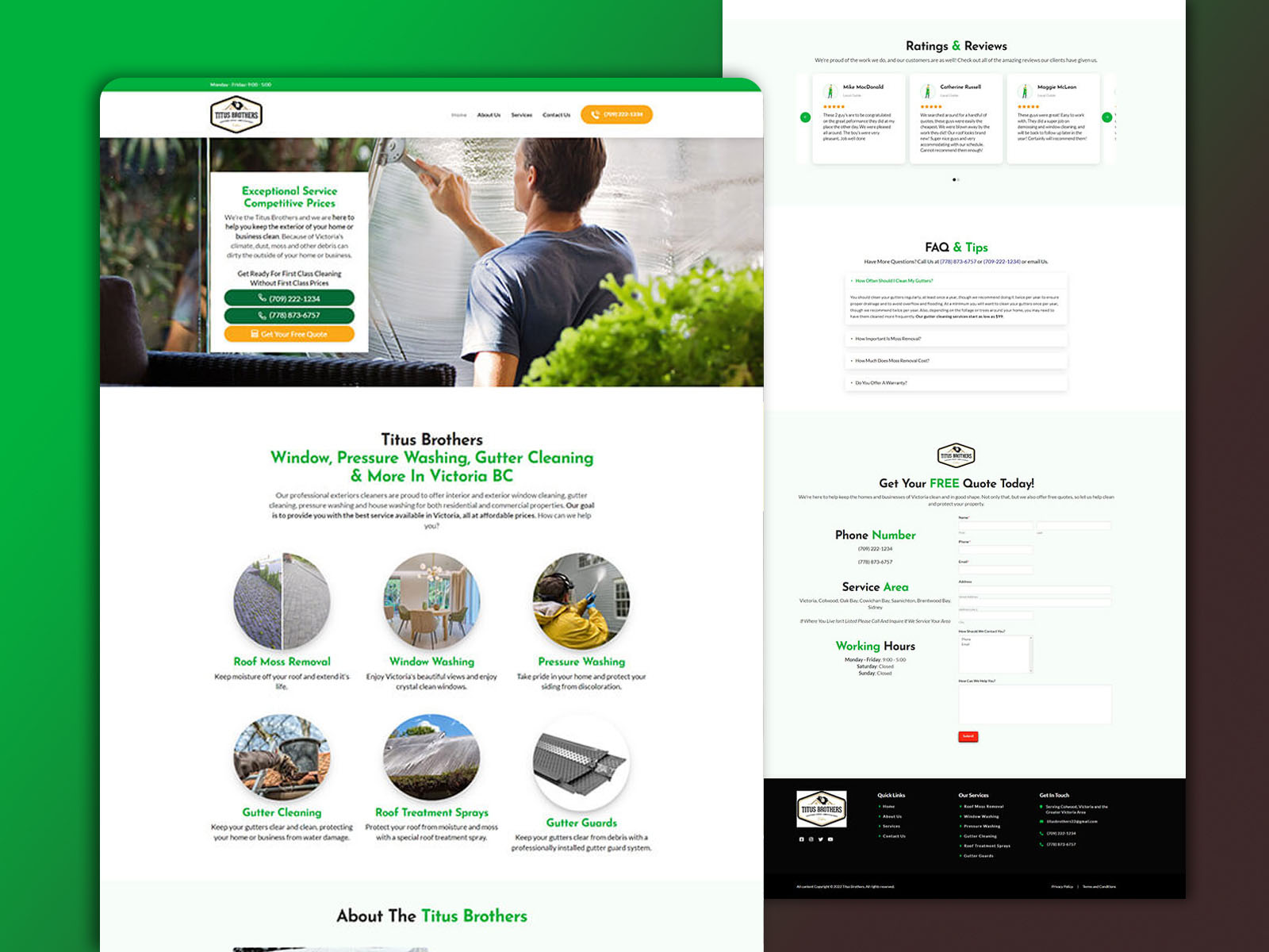 House Cleaning Website Design For  Titus Br
